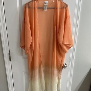 Sonoma Light Orange Sheer Kimono